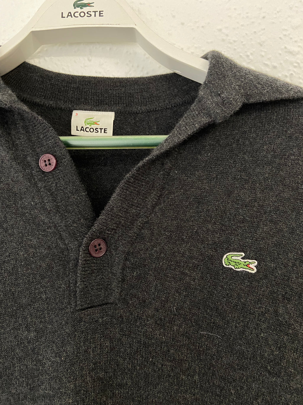 Pull gris Lacoste taille S