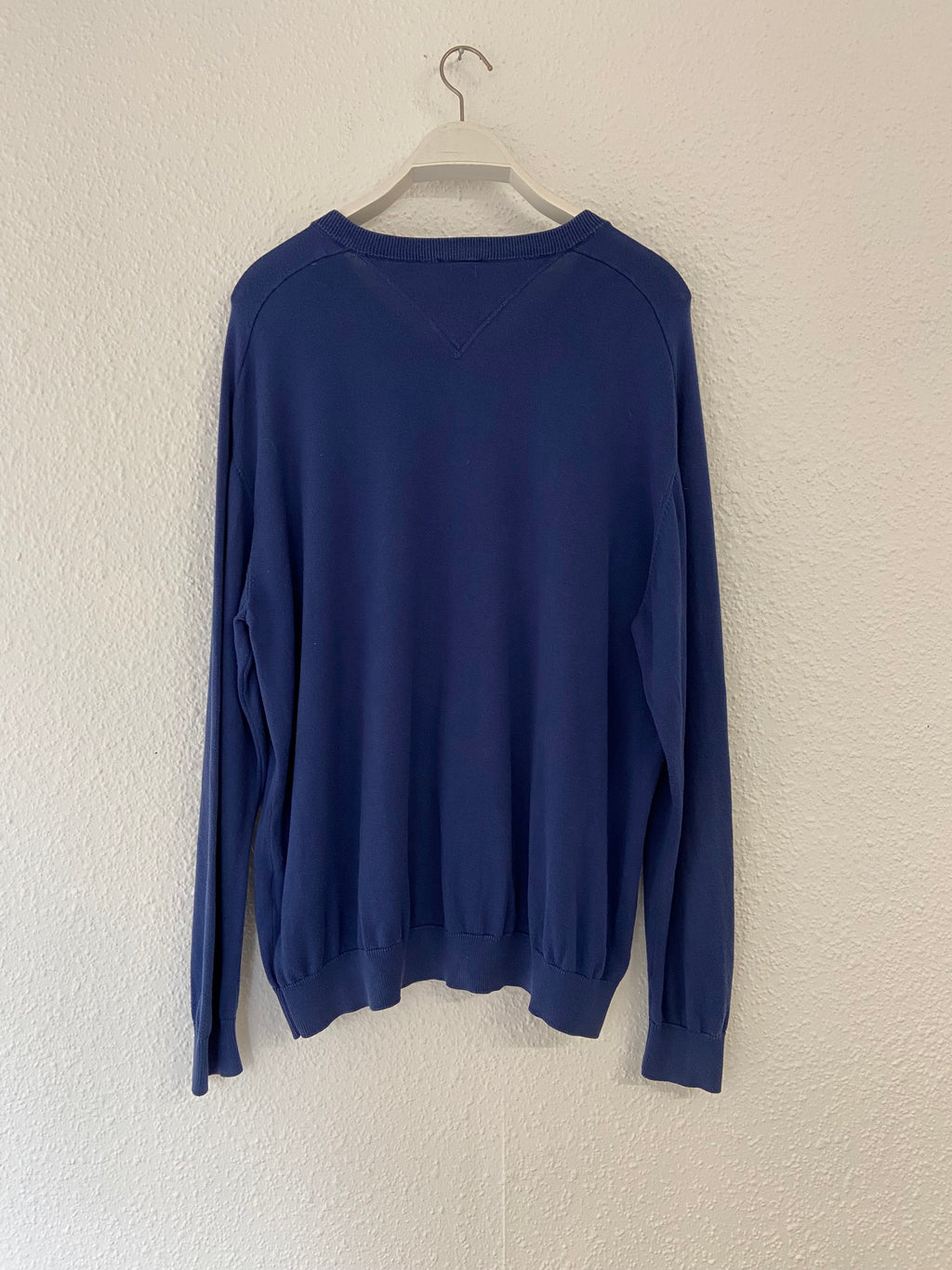 Pull bleu marine Lacoste col V taille 4XL