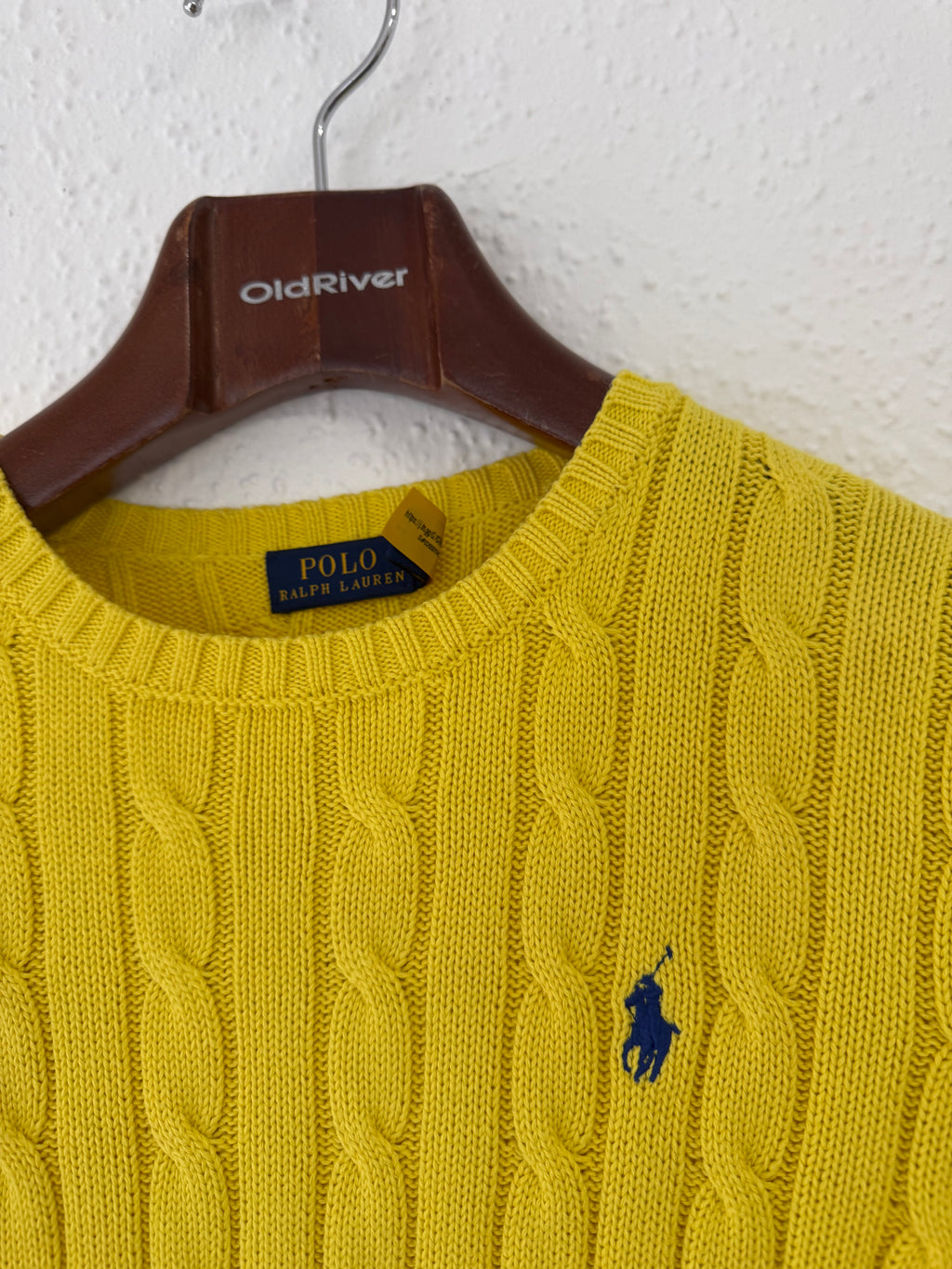 Pull jaune torsadé Ralph Lauren taille XS