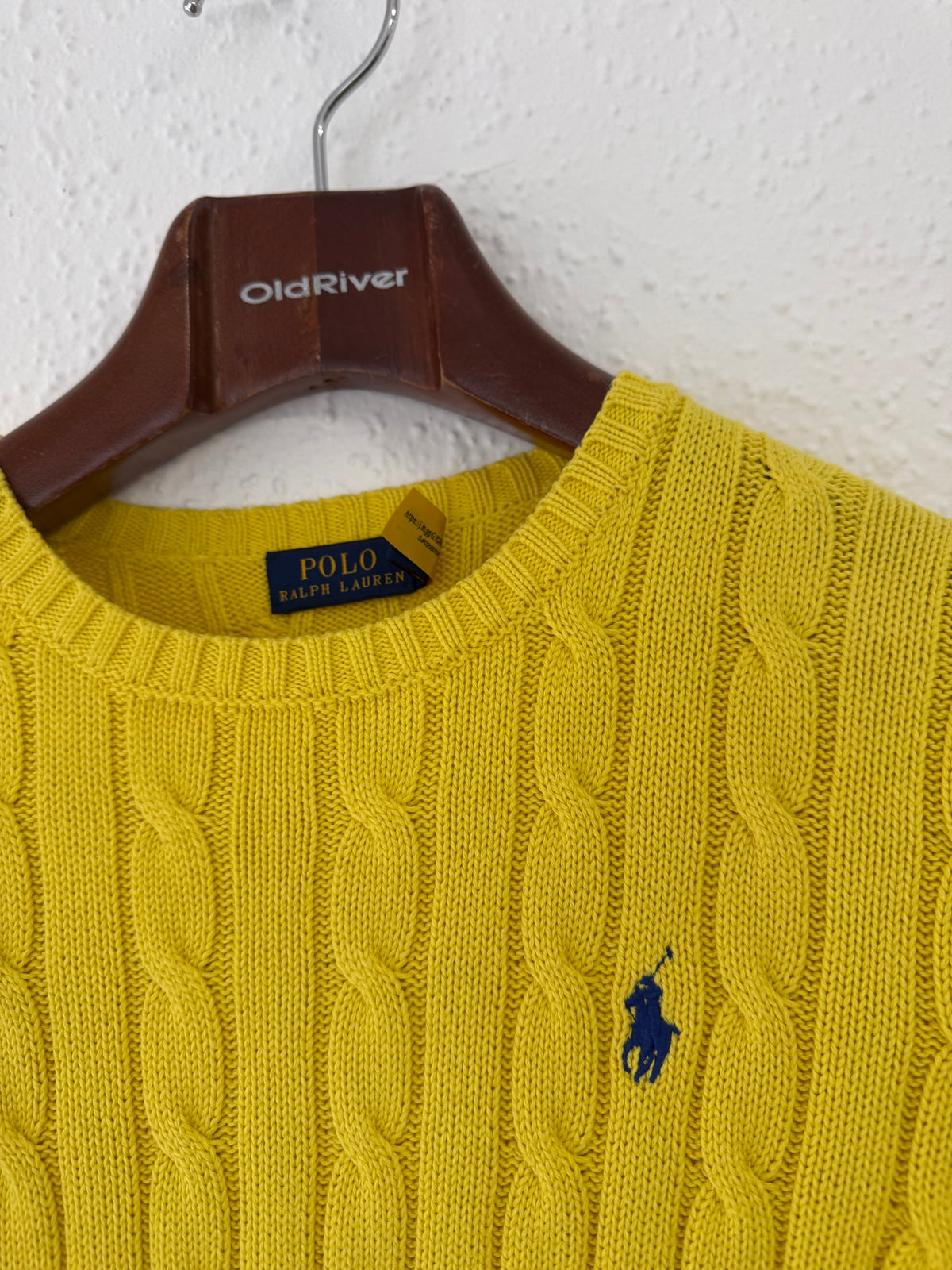 Pull jaune torsadé Ralph Lauren taille XS