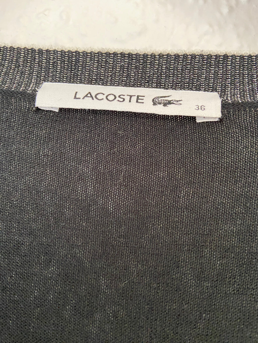 Gilet noir et gris Lacoste taille S