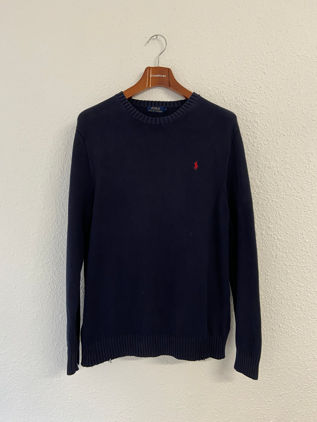 Pull bleu marine col rond Ralph Lauren taille XL