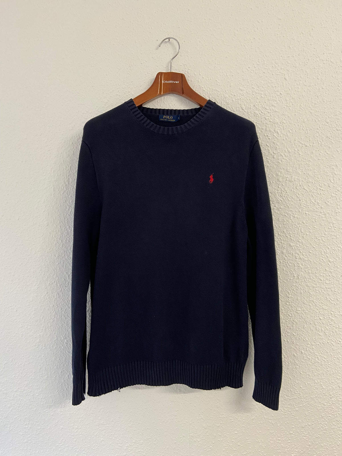 Pull bleu marine col rond Ralph Lauren taille XL