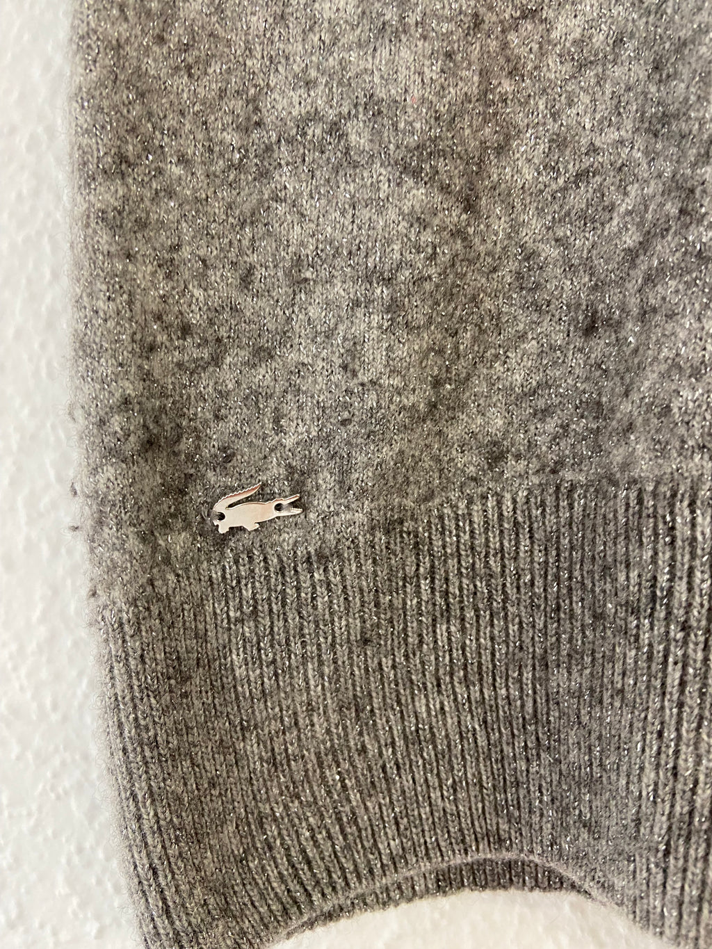 Pull manches courtes gris Lacoste taille S