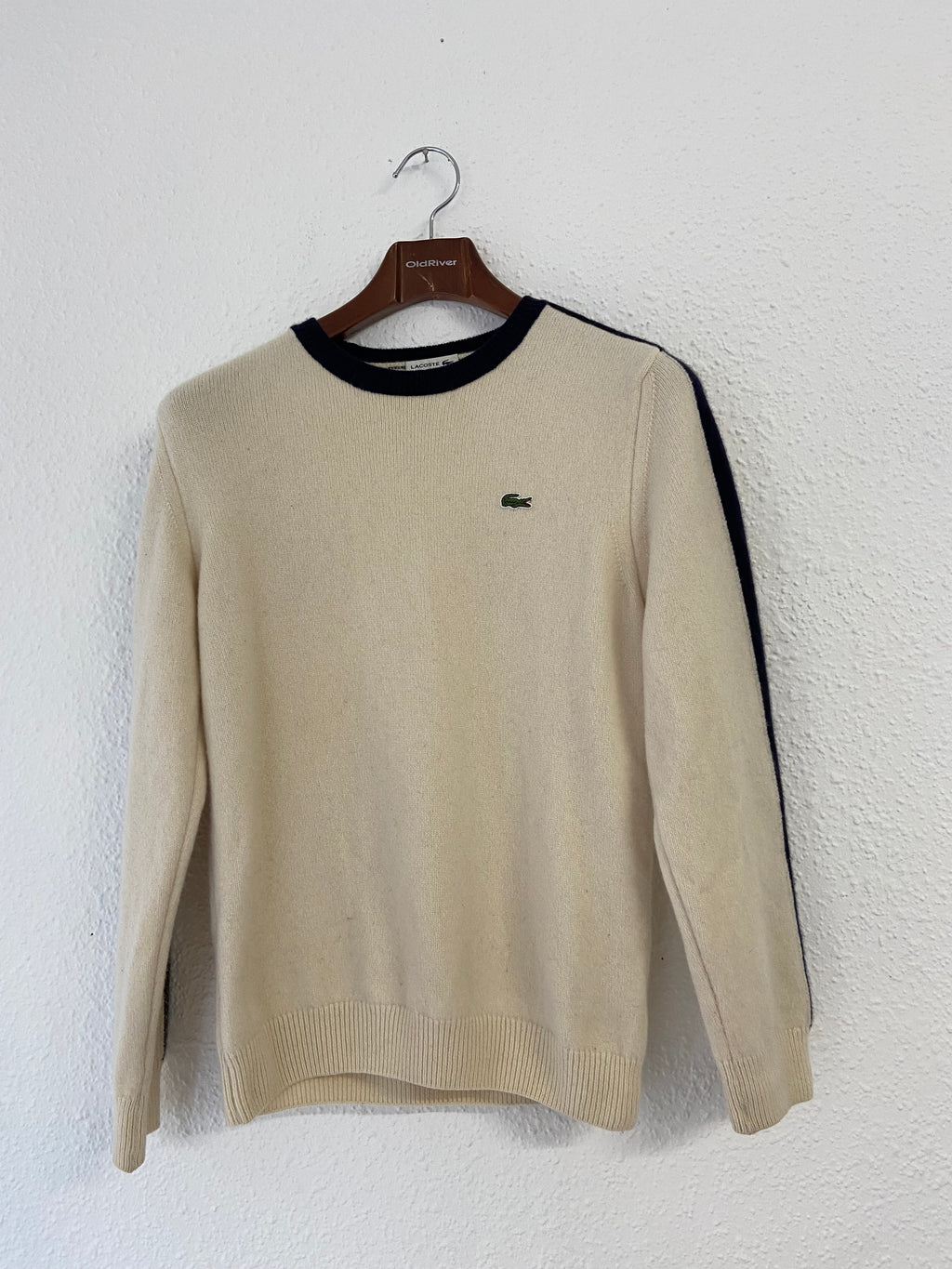 Pull épais beige Lacoste taille M