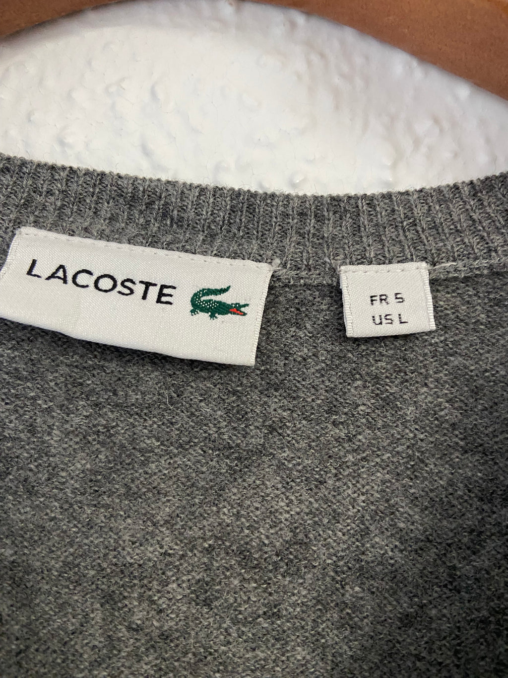 Pull sans manches gris foncé Lacoste taille L
