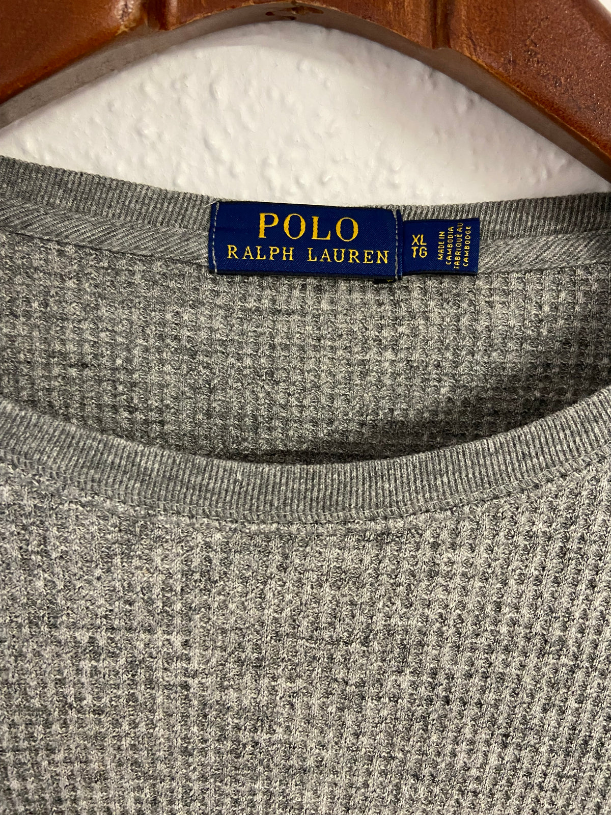 Pull gris nid d'abeille Ralph Lauren taille XL