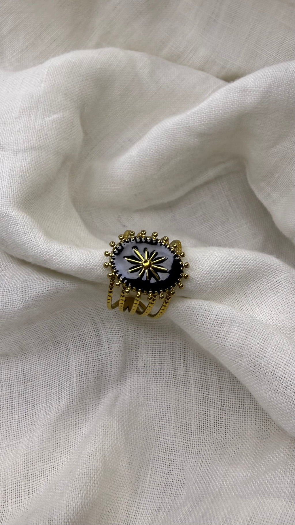 Bague soleil noir