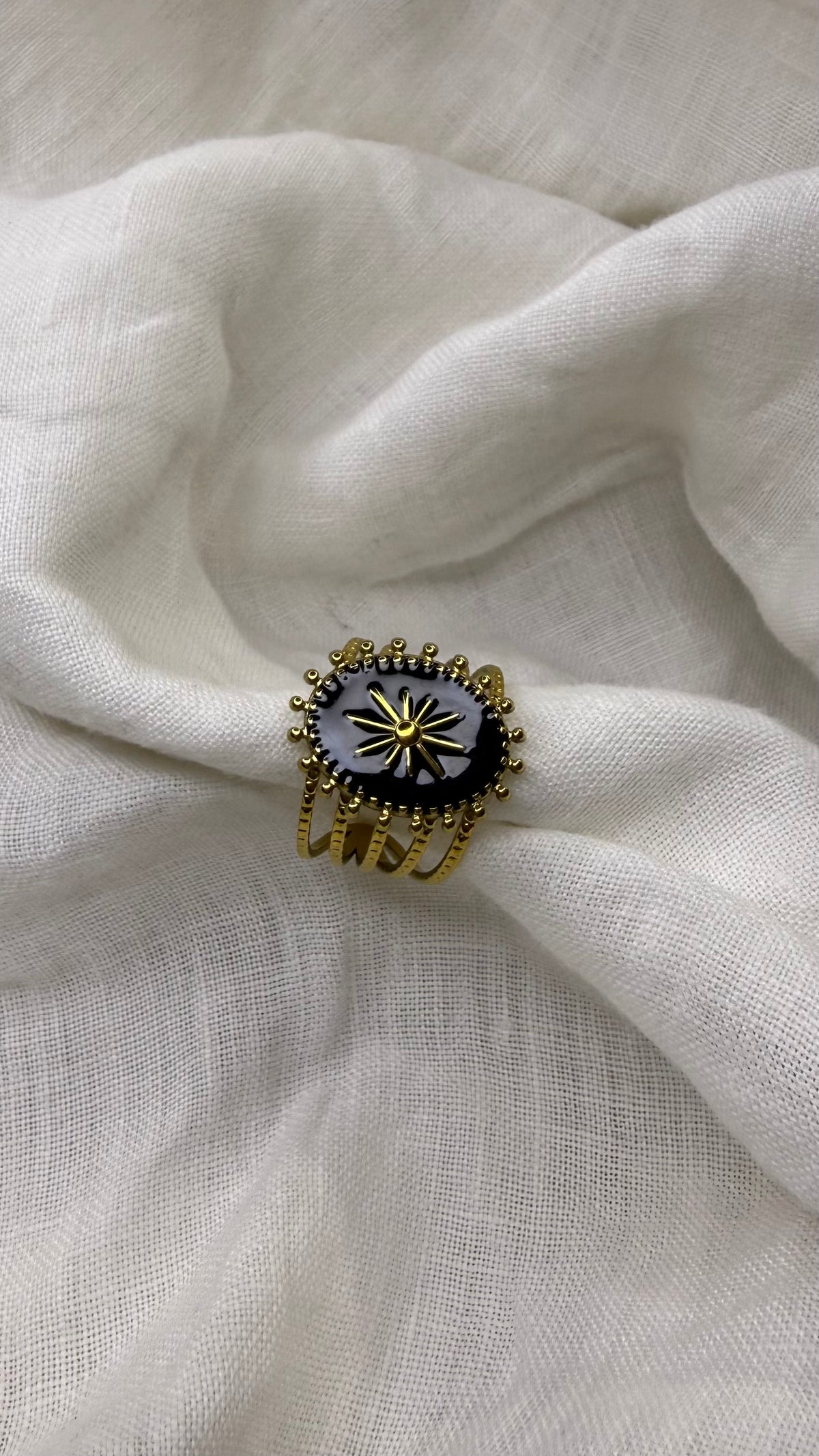 Bague soleil noir
