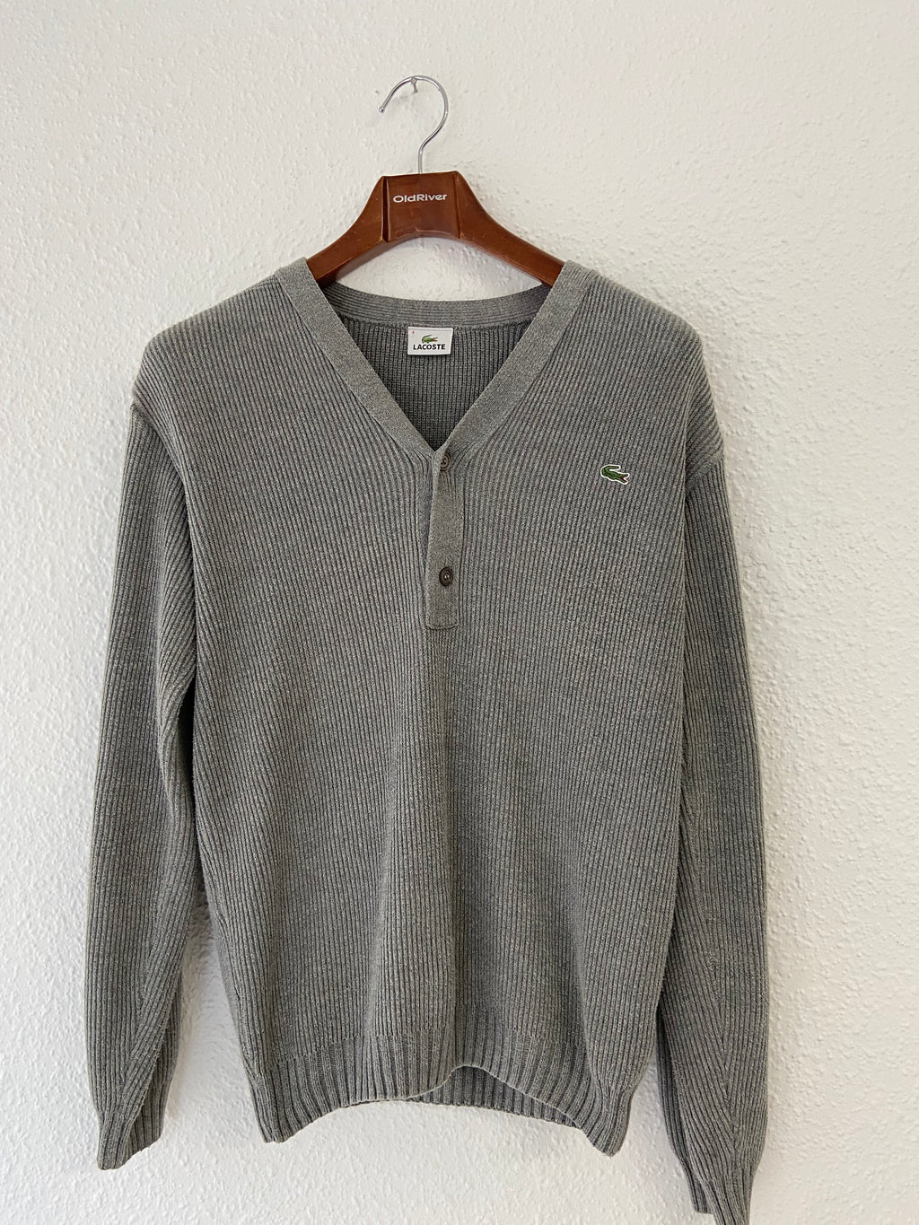 Pull effet Cardigan gris Lacoste taille M