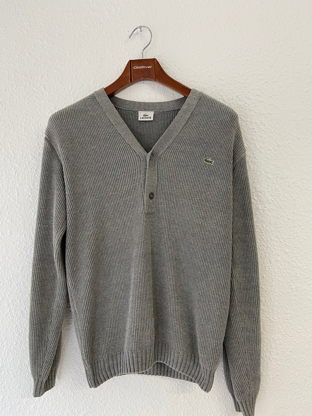 Pull effet Cardigan gris Lacoste taille M