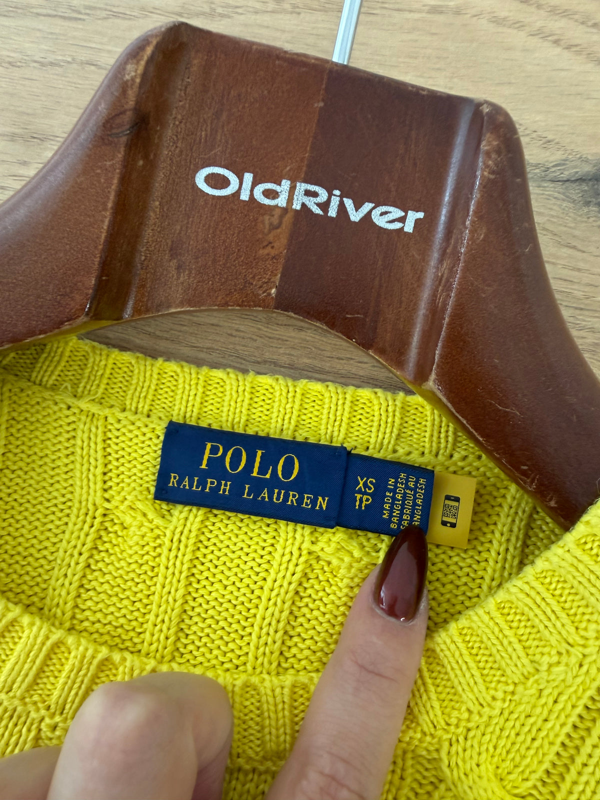 Pull jaune torsadé Ralph Lauren taille XS