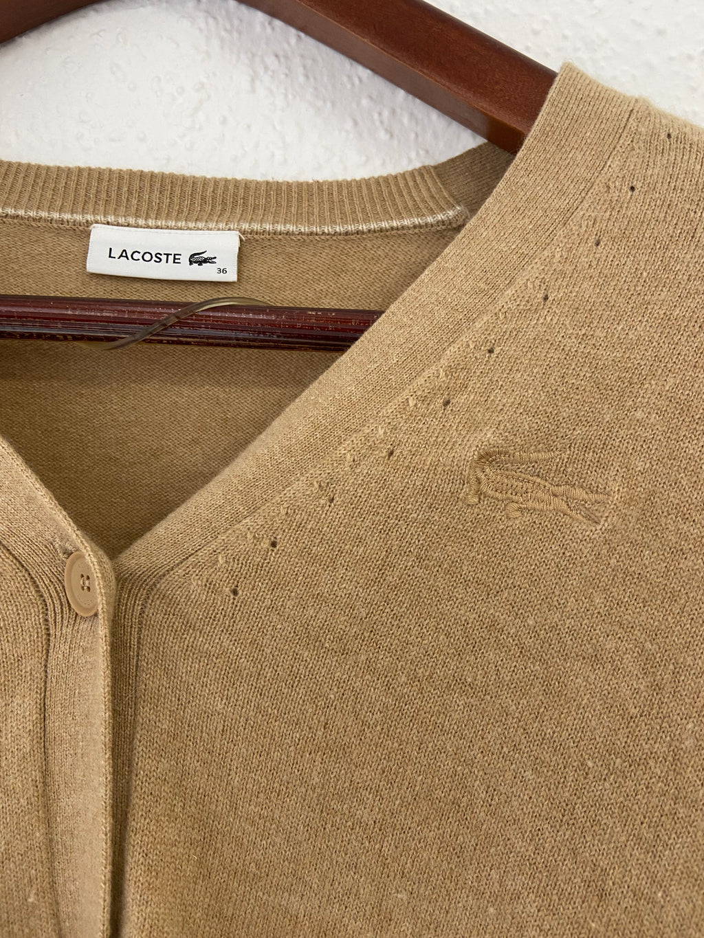 Cardigan beige Lacoste taille S