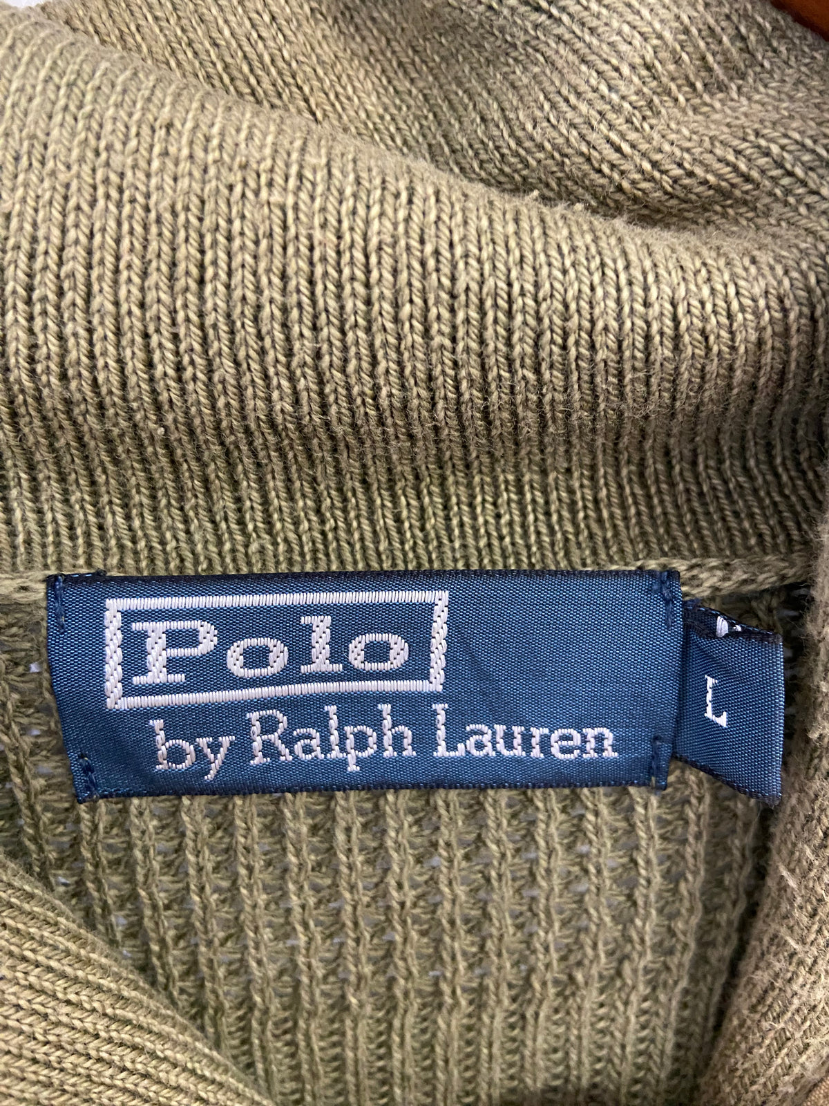 Pull épais vert kaki Ralph Lauren taille L