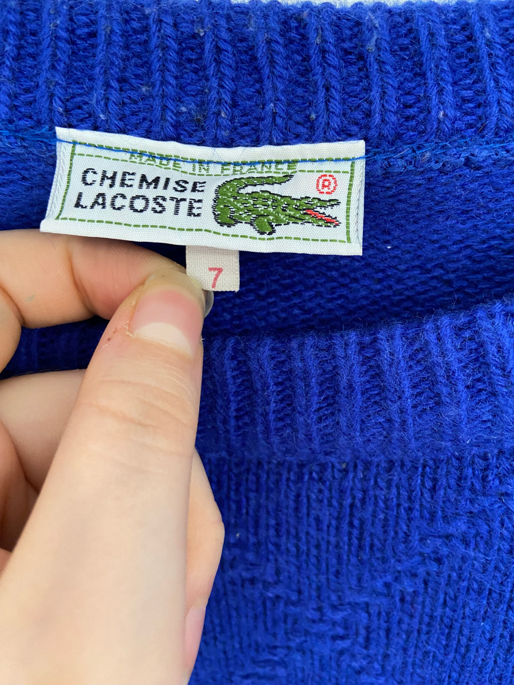 Pull bleu électrique Lacoste taille XXL