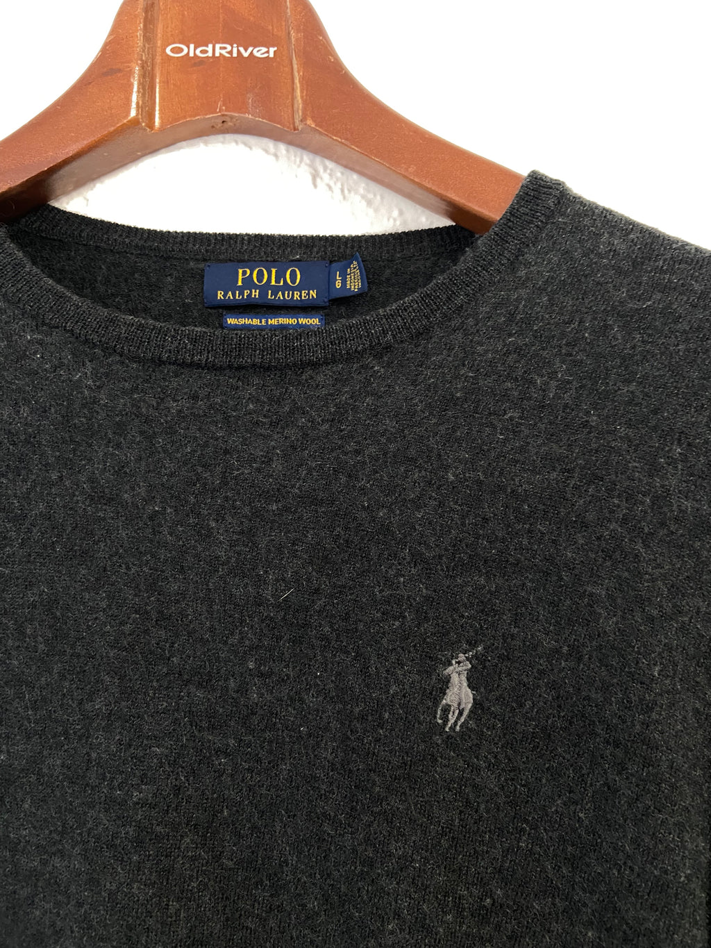 Pull gris foncé Ralph Lauren taille L