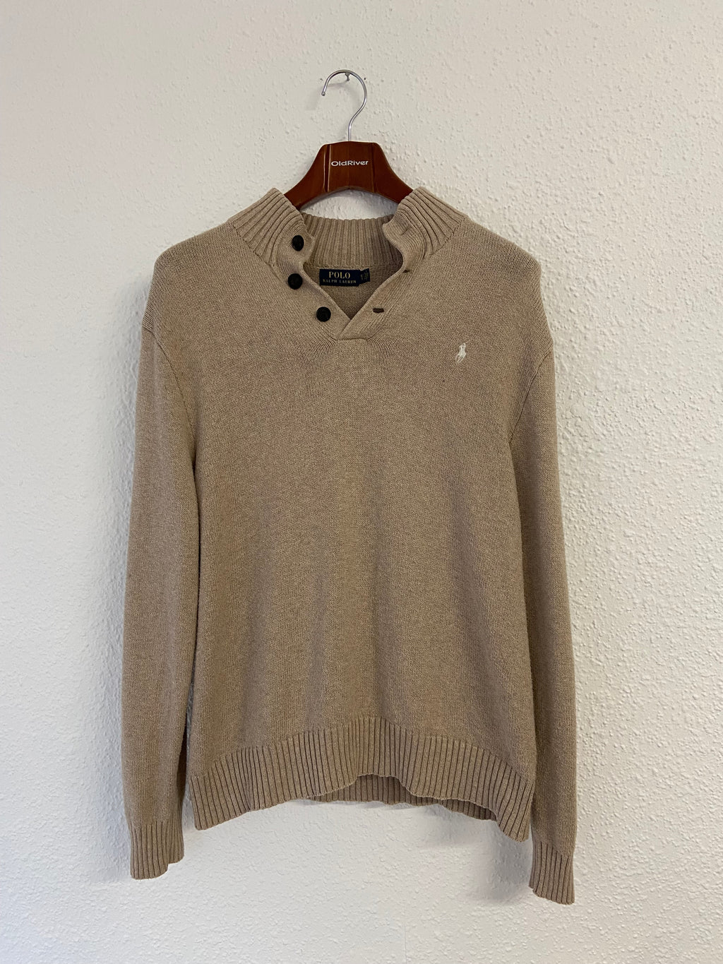 Pull beige épais Ralph Lauren taille XL
