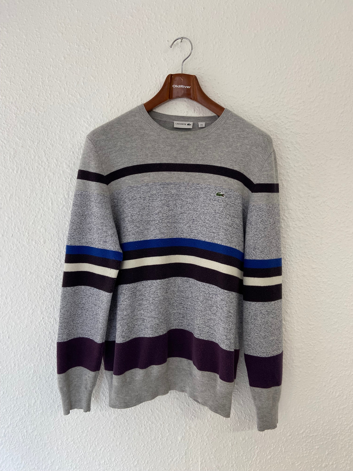 Pull épais Lacoste gris taille XL