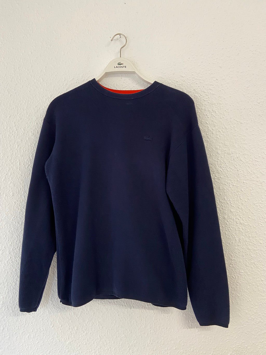 Pull épais bleu marine Lacoste taille M