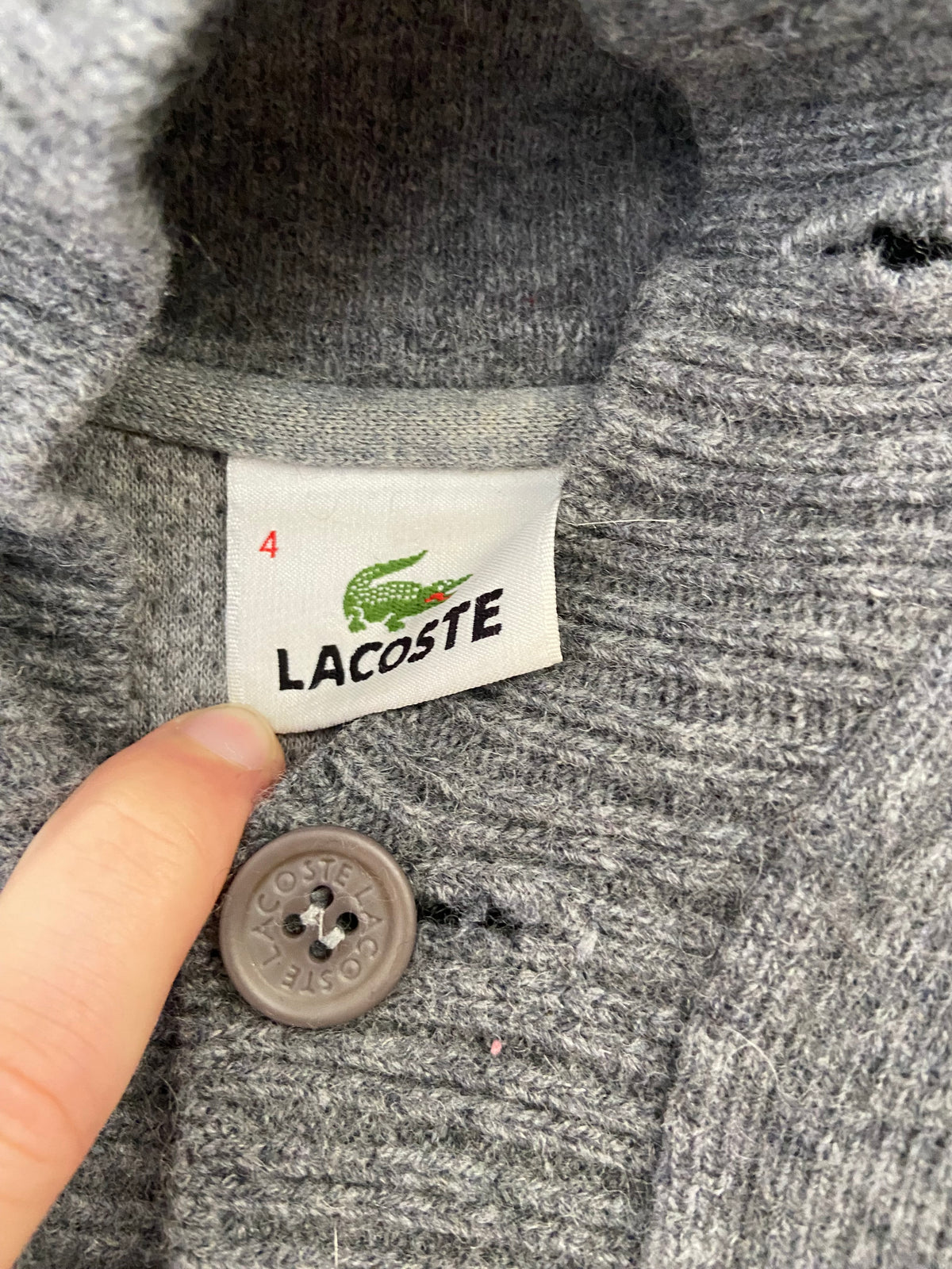Pull gris Lacoste taille M