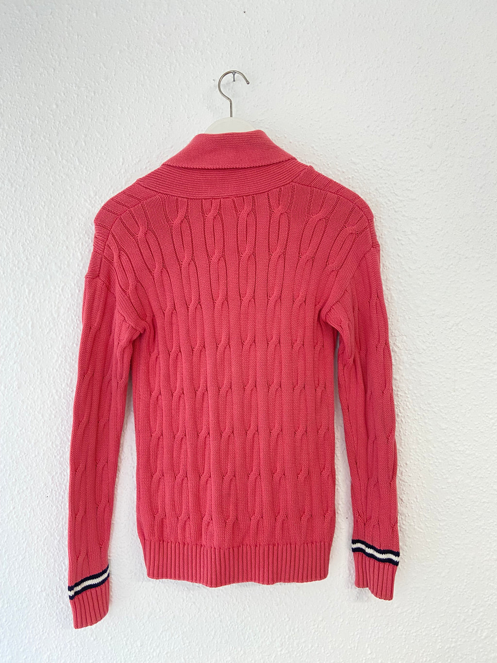 Cardigan torsadé rose Lacoste Live taille S