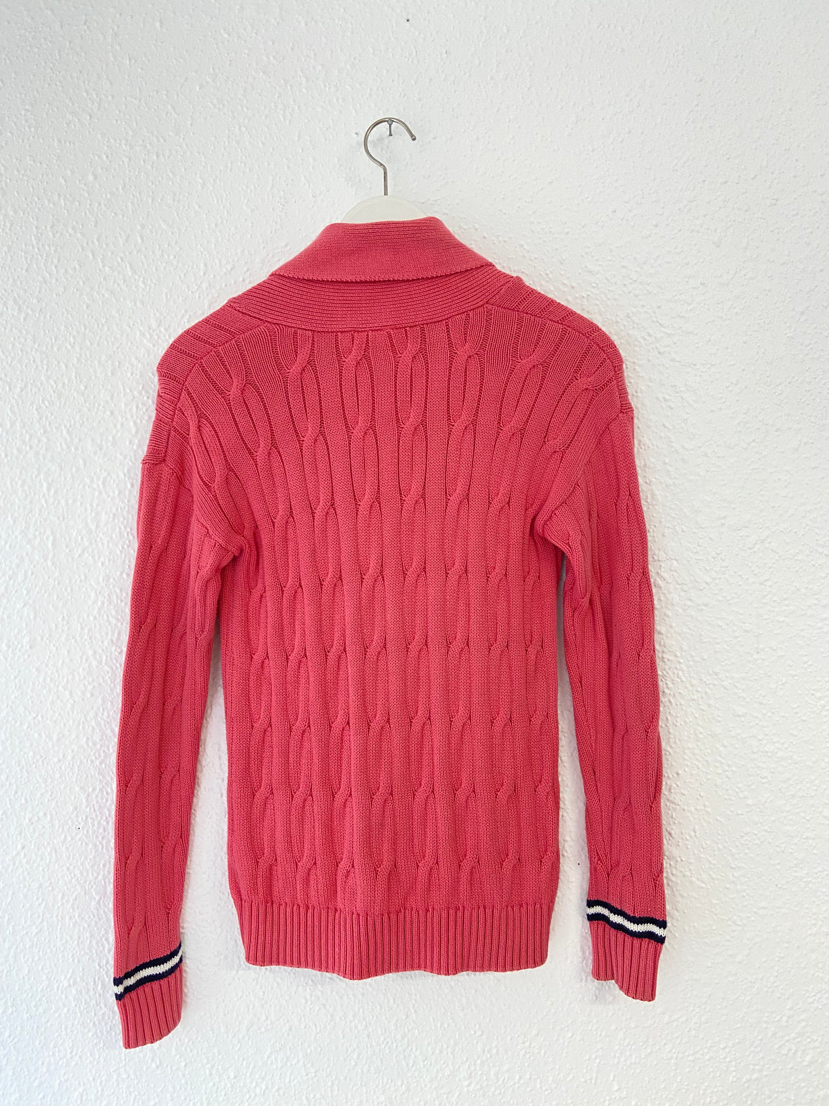 Cardigan torsadé rose Lacoste Live taille S